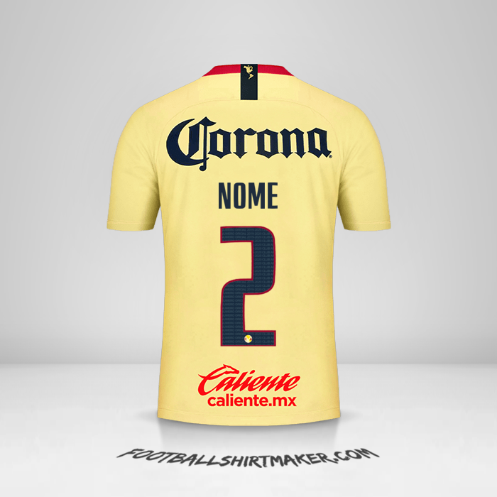 Camisola Club America 2018/19 -  nome - 2