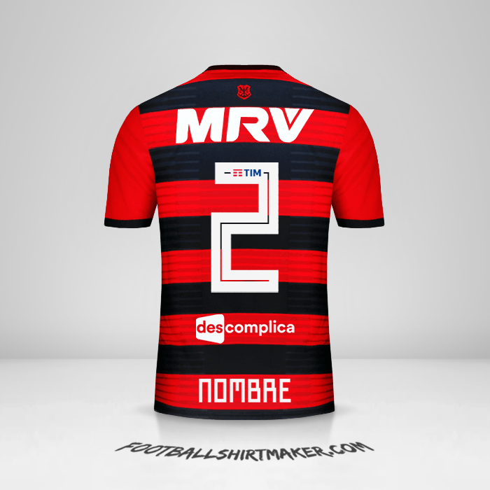 Camiseta Flamengo 2018/19 -  nombre - 2