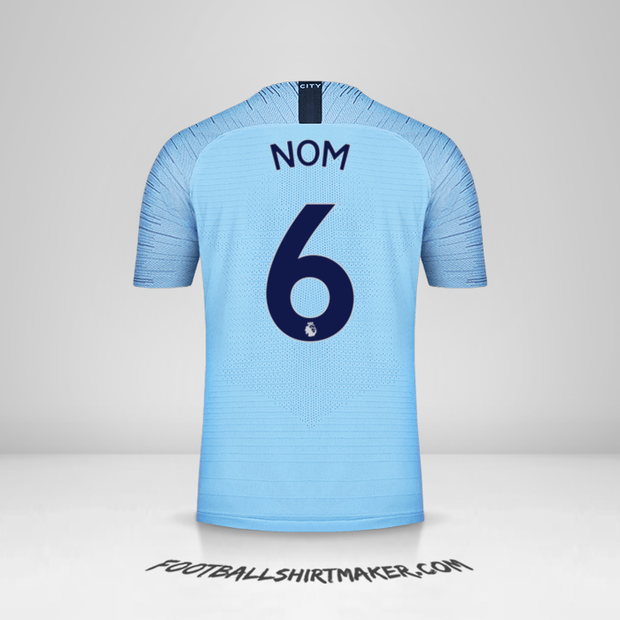 Maillot Manchester City 2018/19 -  nom - 6