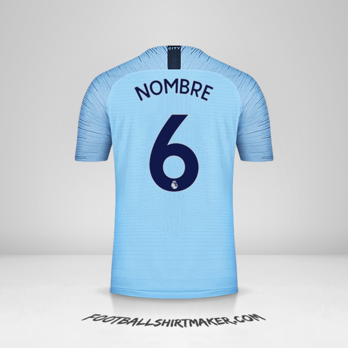 Jersey Manchester City 2018/19 -  nombre - 6