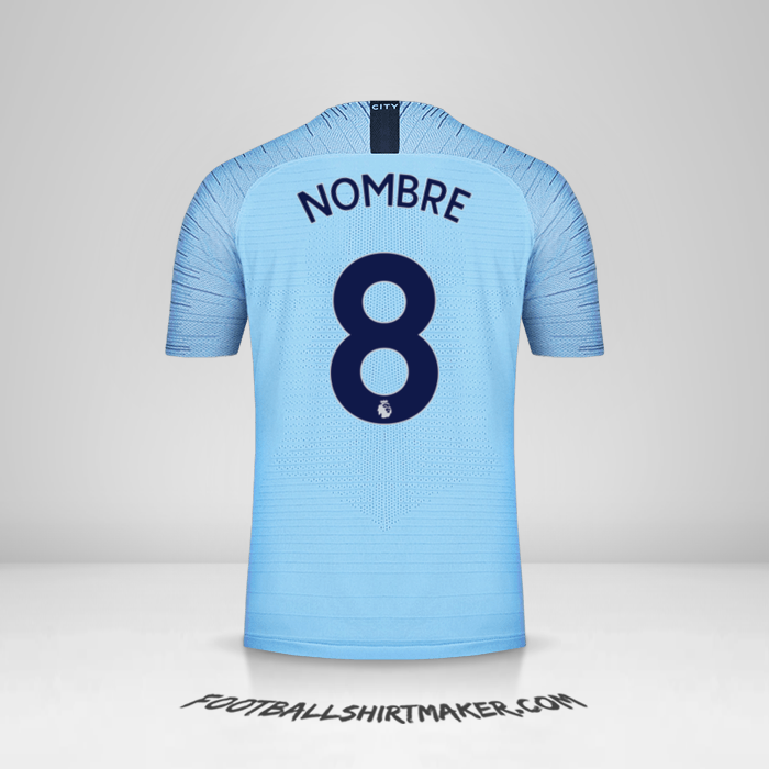 Camiseta Manchester City 2018/19 -  nombre - 8