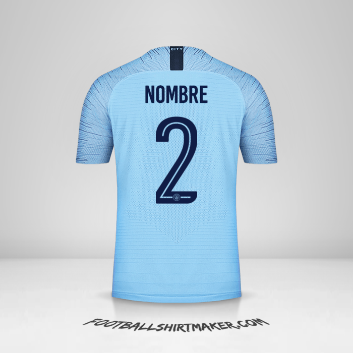 Jersey Manchester City Cup 2018/19 -  nombre - 2