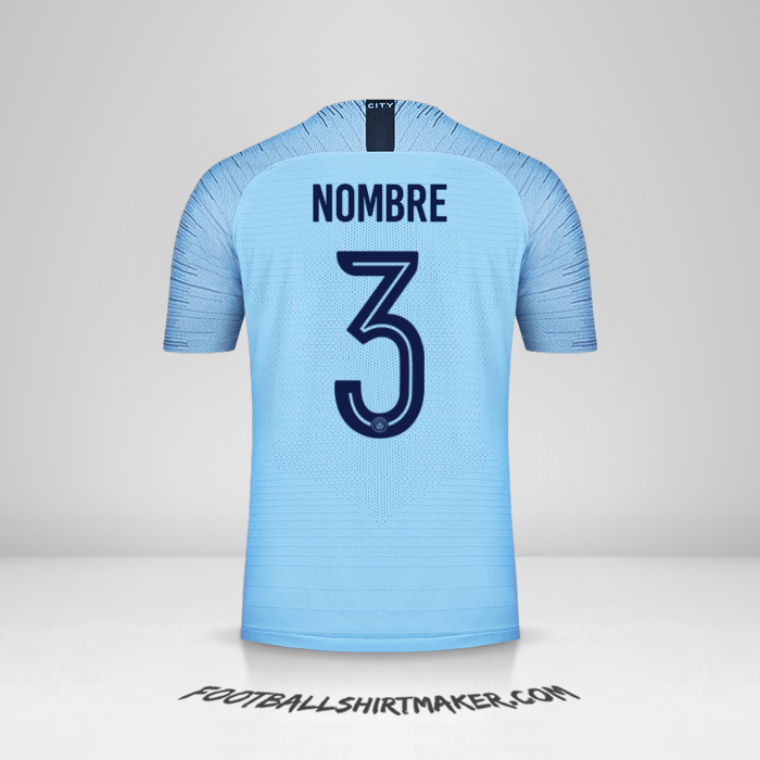 Jersey Manchester City Cup 2018/19 -  nombre - 3