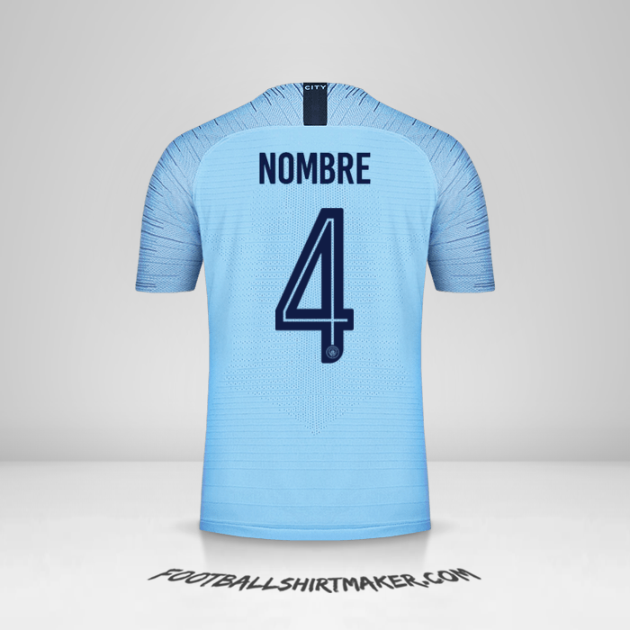 Jersey Manchester City Cup 2018/19 -  nombre - 4