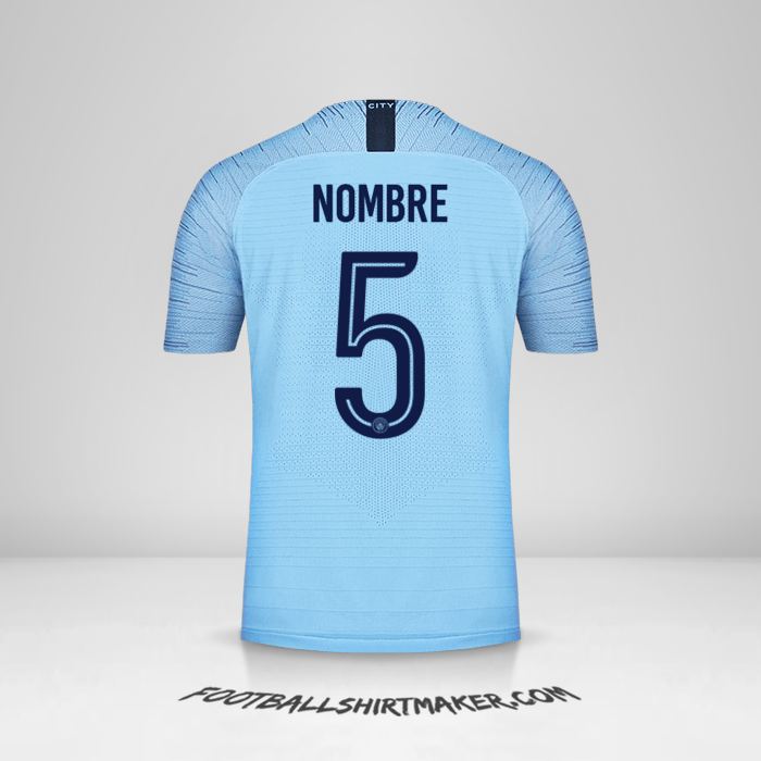 Jersey Manchester City Cup 2018/19 -  nombre - 5