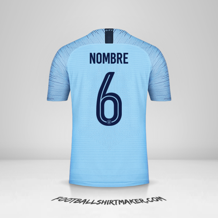 Jersey Manchester City Cup 2018/19 -  nombre - 6