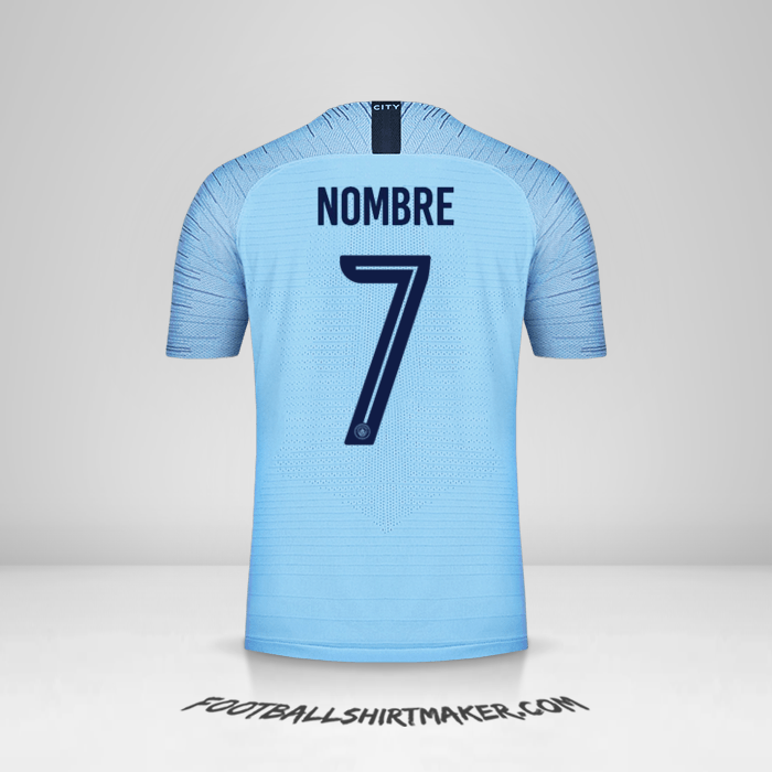 Jersey Manchester City Cup 2018/19 -  nombre - 7