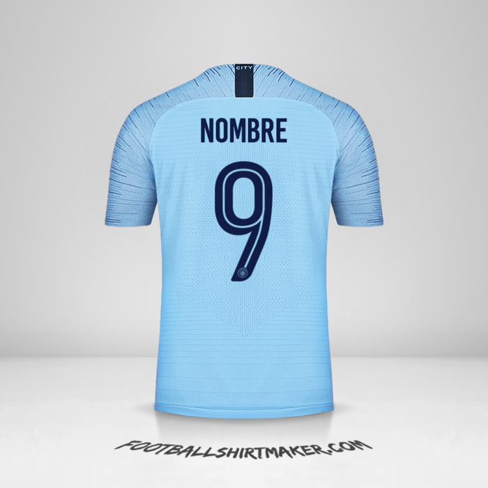 Jersey Manchester City Cup 2018/19 -  nombre - 9