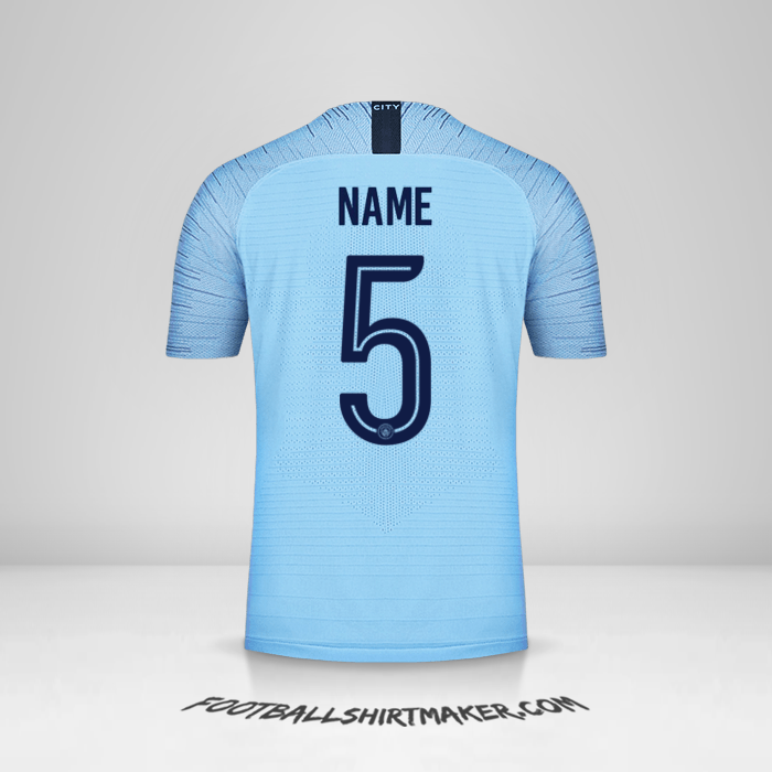 Jersey Manchester City Cup 2018/19 -  name - 5