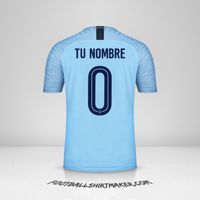 Jersey Manchester City Cup 2018/19 -  tu nombre - 0