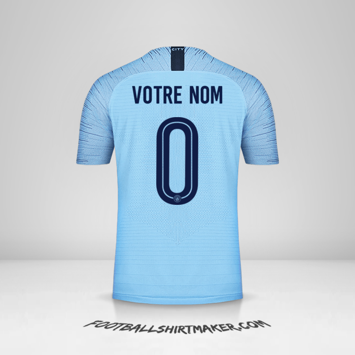 Maillot Manchester City Cup 2018/19 -  votre nom - 0