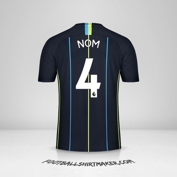 Maillot Manchester City 2018/19 Extérieur -  nom - 4