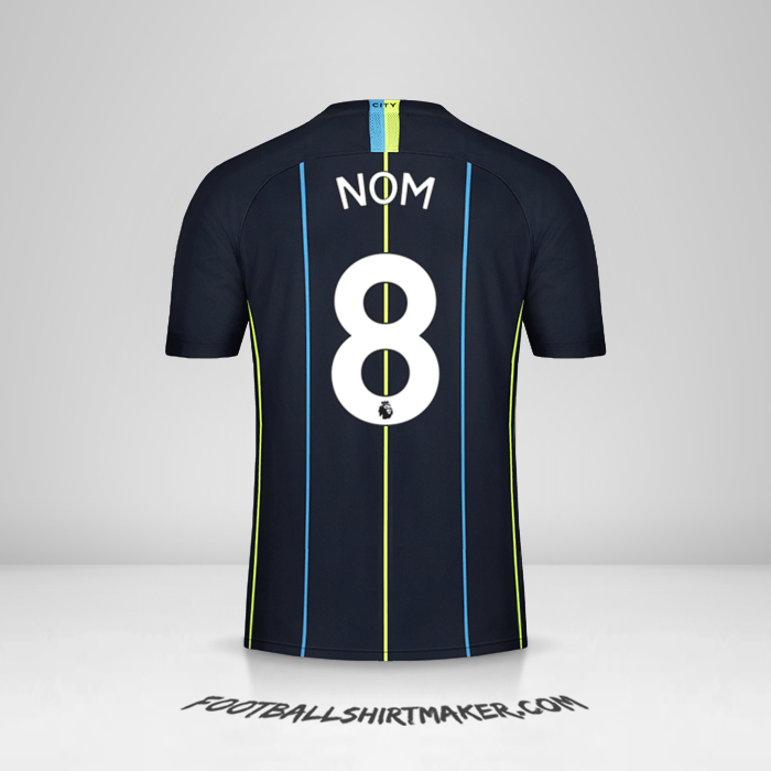 Maillot Manchester City 2018/19 Extérieur -  nom - 8