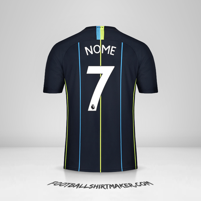Camisola Manchester City 2018/19 Alternativa -  nome - 7