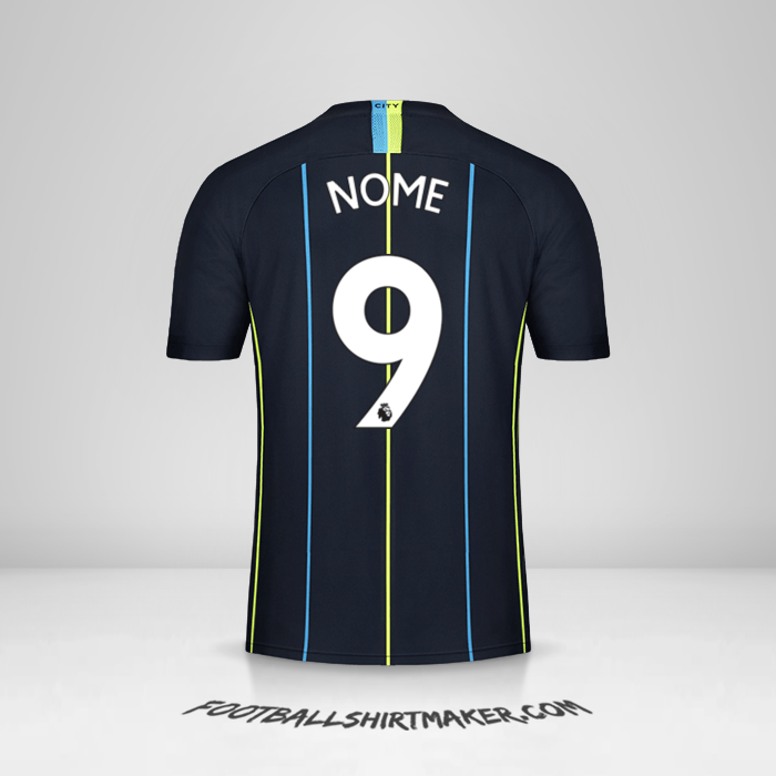 Maglia Manchester City 2018/19 Seconda -  nome - 9