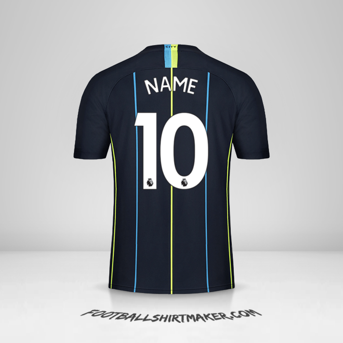 Trikot Manchester City 2018/19 Auswärts -  name - 10
