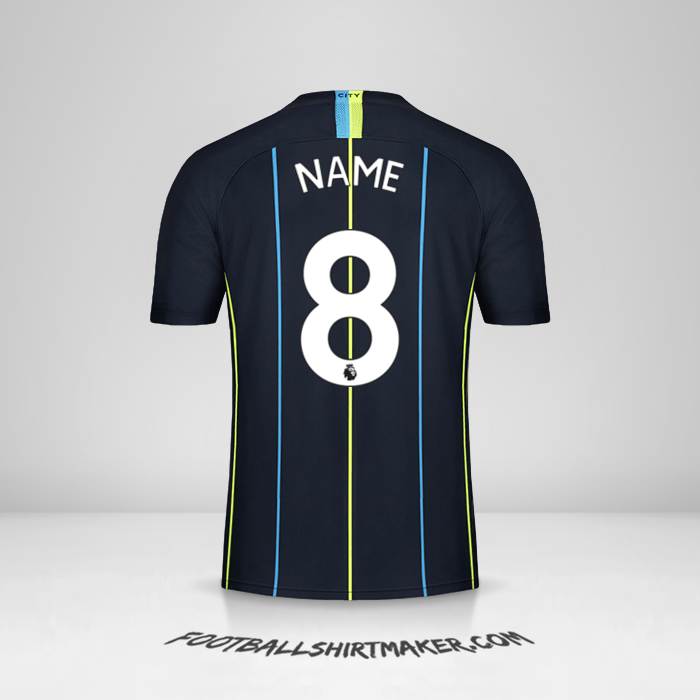 Trikot Manchester City 2018/19 Auswärts -  name - 8