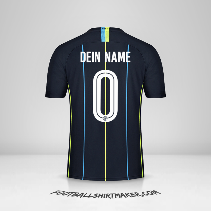 Trikot Manchester City Cup 2018/19 II -  dein name - 0