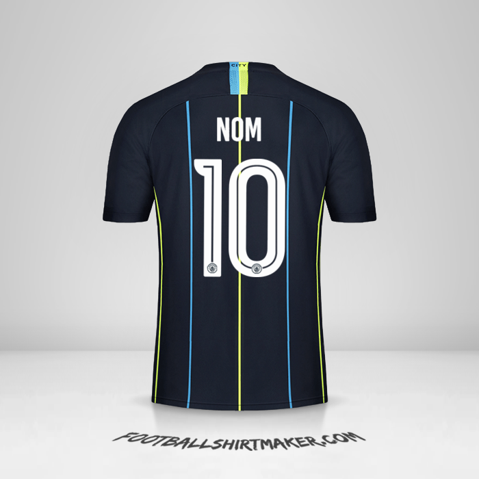 Maillot Manchester City Cup 2018/19 Extérieur -  nom - 10