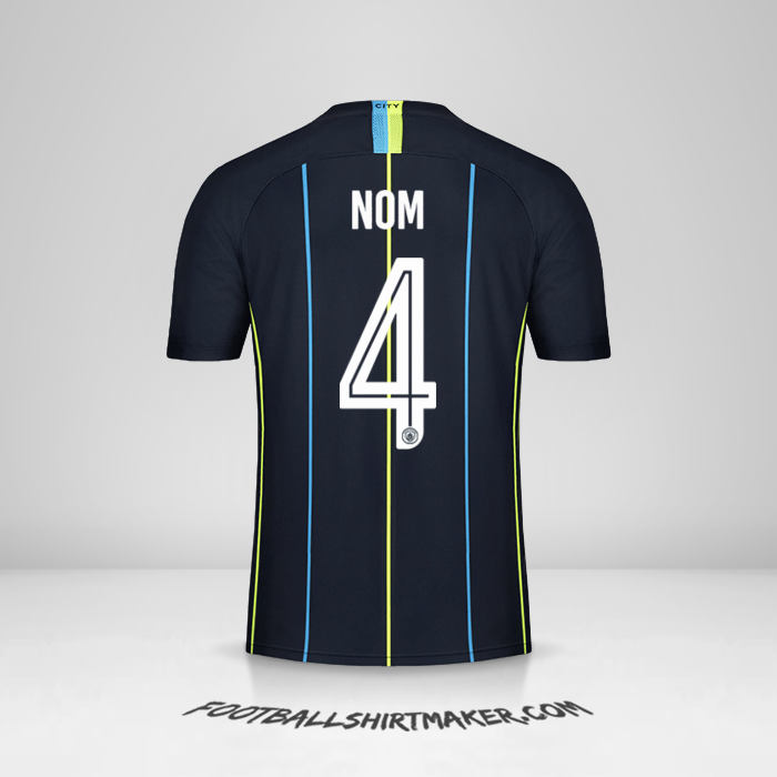 Maillot Manchester City Cup 2018/19 Extérieur -  nom - 4
