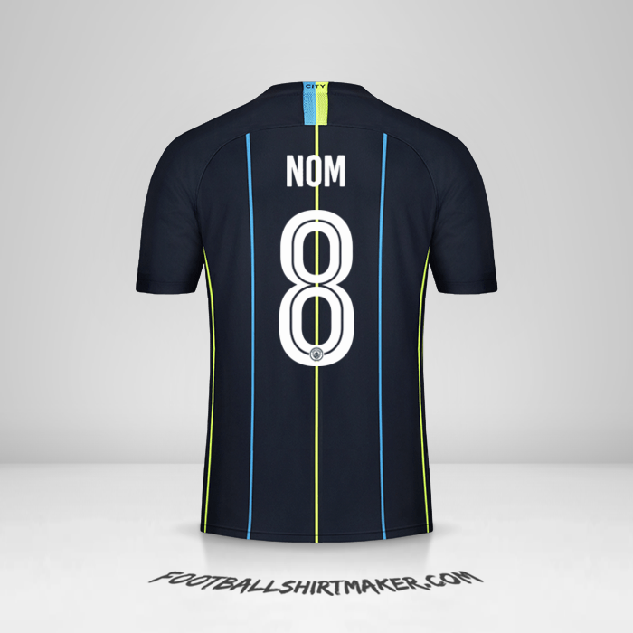 Maillot Manchester City Cup 2018/19 Extérieur -  nom - 8