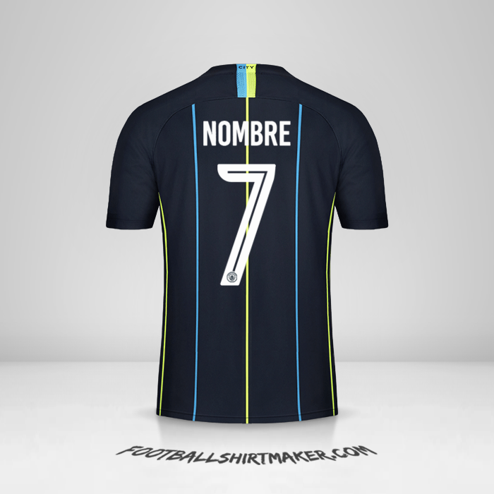 Camiseta Manchester City Cup 2018/19 Visita -  nombre - 7