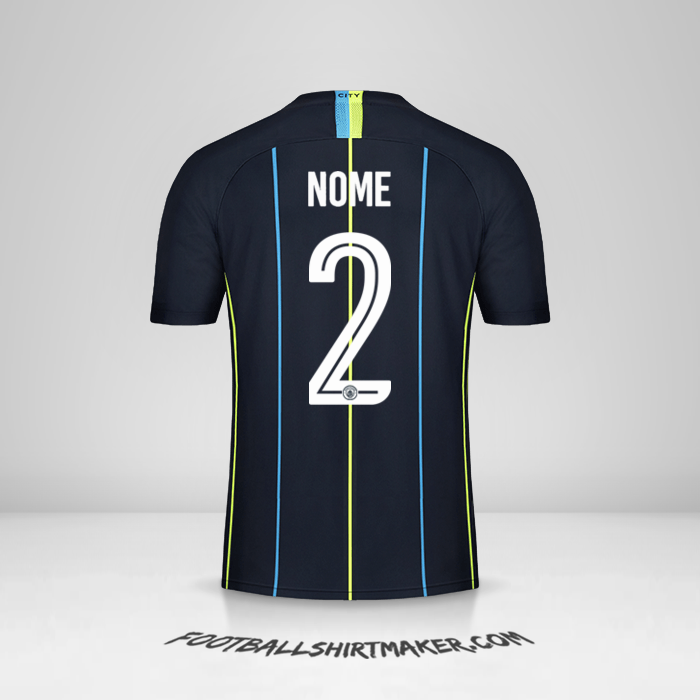 Camisola Manchester City Cup 2018/19 Alternativa -  nome - 2