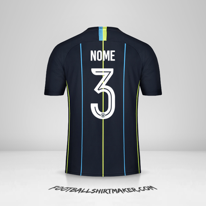Maglia Manchester City Cup 2018/19 Seconda -  nome - 3