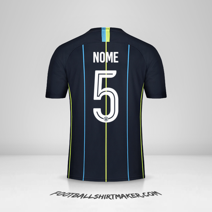 Camisola Manchester City Cup 2018/19 Alternativa -  nome - 5