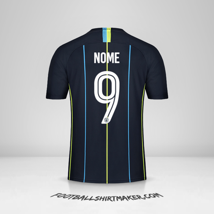 Maglia Manchester City Cup 2018/19 Seconda -  nome - 9