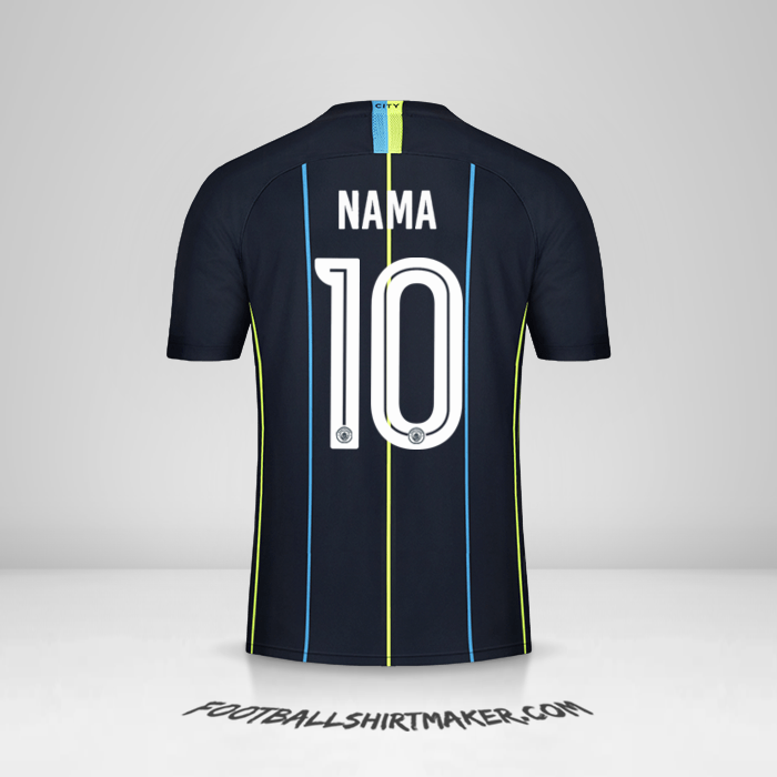 Jersey Manchester City Cup 2018/19 Alternatif -  nama - 10