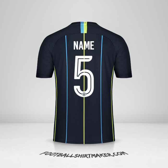 Jersey Manchester City Cup 2018/19 Away -  name - 5