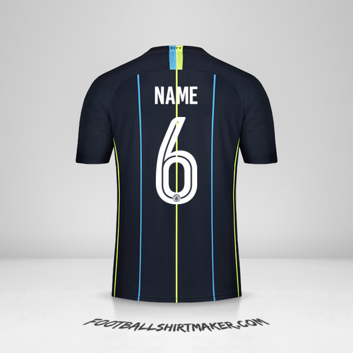 Trikot Manchester City Cup 2018/19 Auswärts -  name - 6