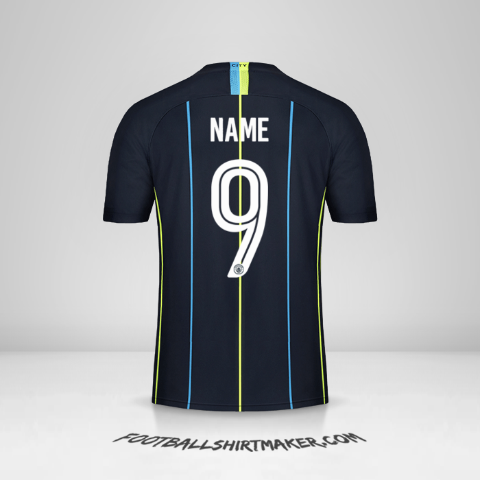 Trikot Manchester City Cup 2018/19 Auswärts -  name - 9