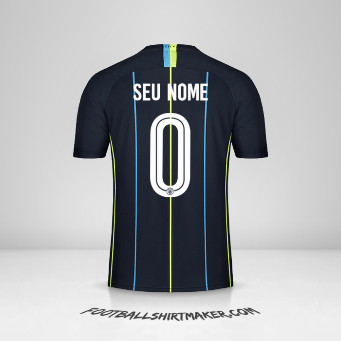 Camisa Manchester City Cup 2018/19 II -  seu nome - 0