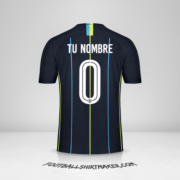Jersey Manchester City Cup 2018/19 II -  tu nombre - 0