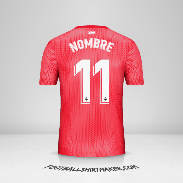 Jersey Real Madrid CF 2018/19 Tercera -  nombre - 11