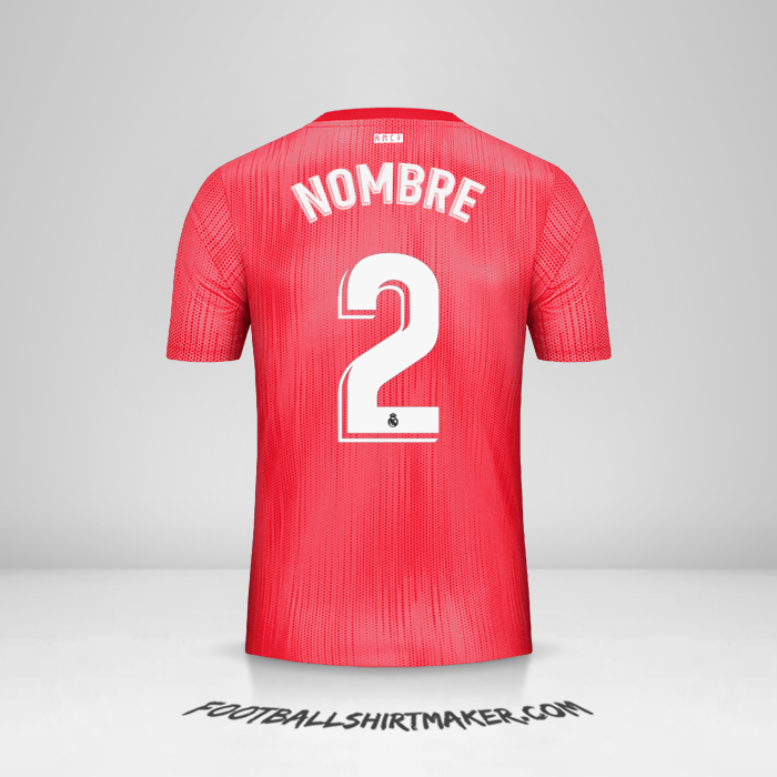 Jersey Real Madrid CF 2018/19 Tercera -  nombre - 2
