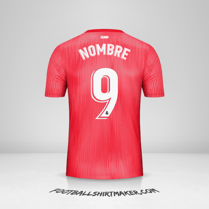 Jersey Real Madrid CF 2018/19 Tercera -  nombre - 9