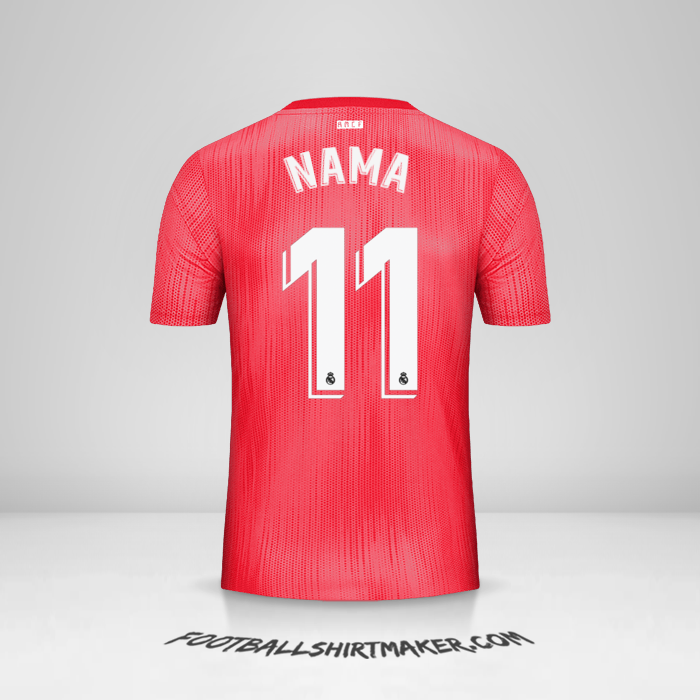 Jersey Real Madrid CF 2018/19 Ketiga -  nama - 11