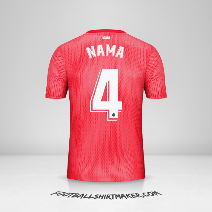 Jersey Real Madrid CF 2018/19 Ketiga -  nama - 4