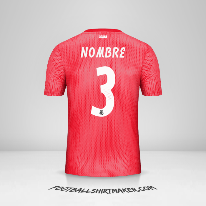 Jersey Real Madrid CF Cup 2018/19 Tercera -  nombre - 3