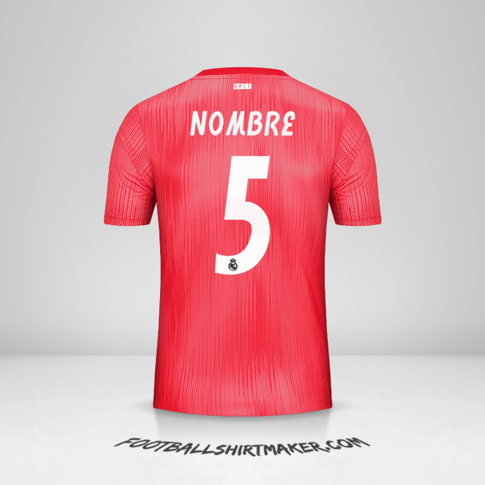 Jersey Real Madrid CF Cup 2018/19 Tercera -  nombre - 5