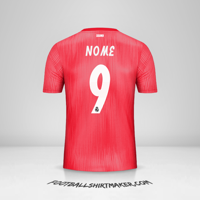 Camisola Real Madrid CF Cup 2018/19 Terceira -  nome - 9