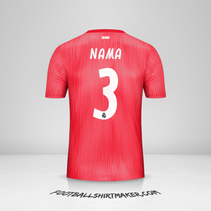 Jersey Real Madrid CF Cup 2018/19 Ketiga -  nama - 3
