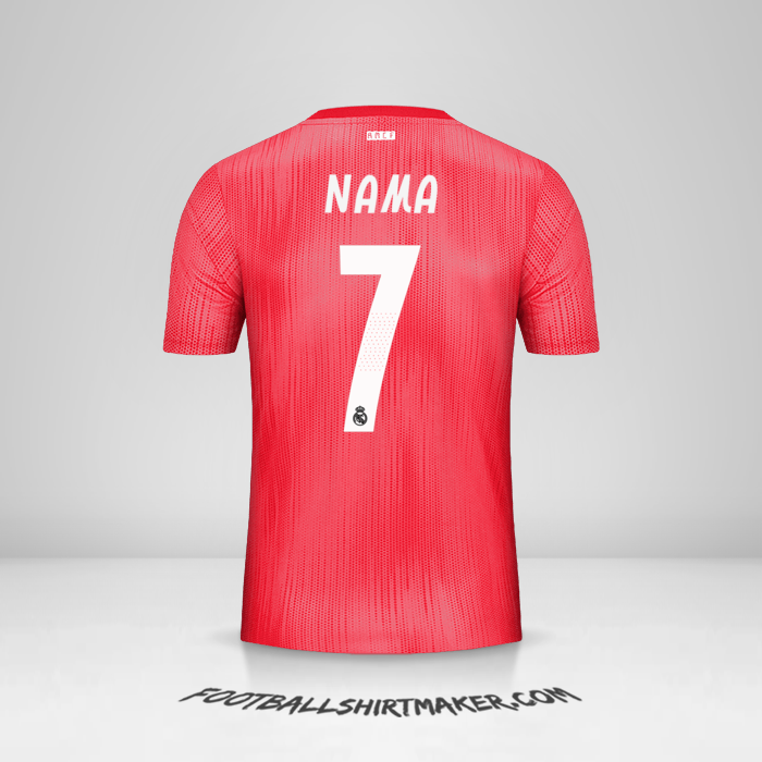 Jersey Real Madrid CF Cup 2018/19 Ketiga -  nama - 7