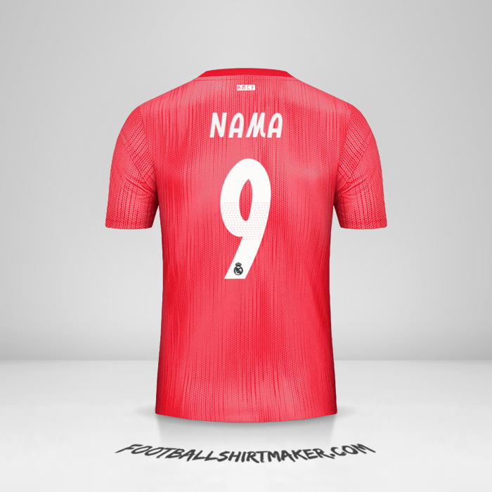 Jersey Real Madrid CF Cup 2018/19 Ketiga -  nama - 9