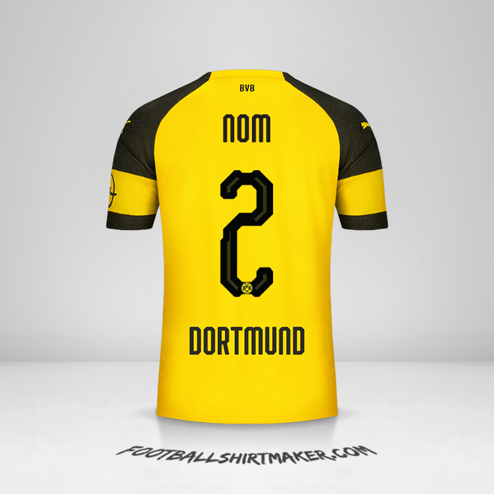 Maillot Borussia Dortmund 2018/19 -  nom - 2