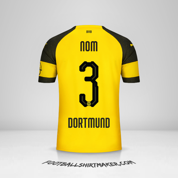 Maillot Borussia Dortmund 2018/19 -  nom - 3