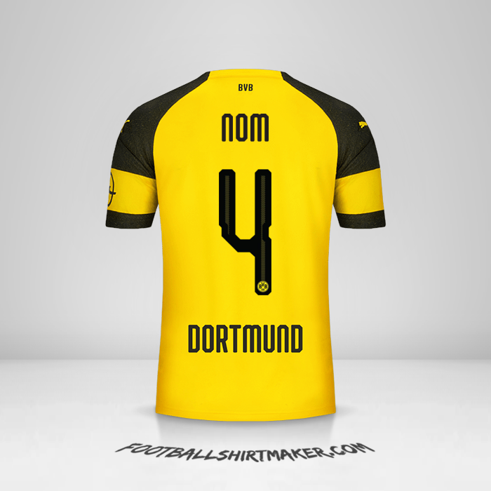 Maillot Borussia Dortmund 2018/19 -  nom - 4